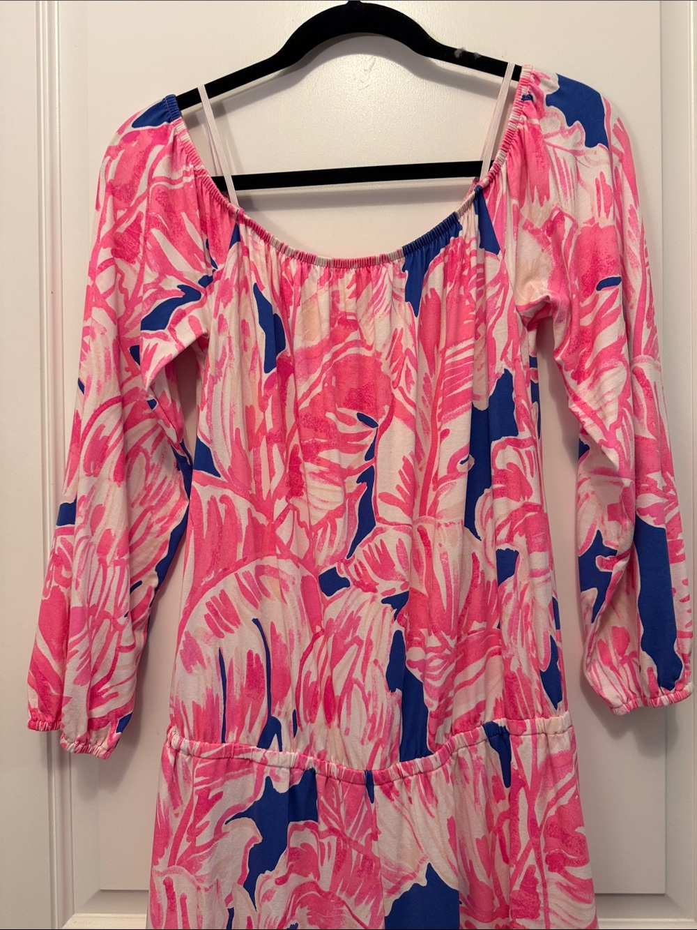 Lilly Pulitzer Pink & Blue Tropical Print Women's Shorts Romper Jumpsuit medium - Picture 5 of 5